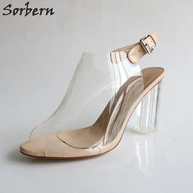 designer perspex heels