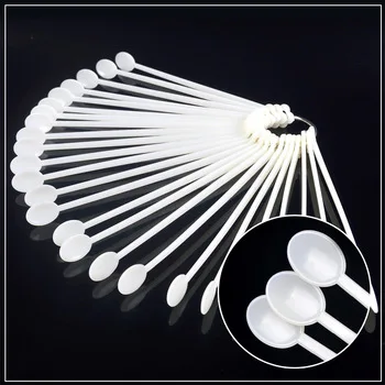 ZKO 50 Tips Nail Art Display Spoon Shape Natural Showing UV Gel Polish Colors Tools For Nails