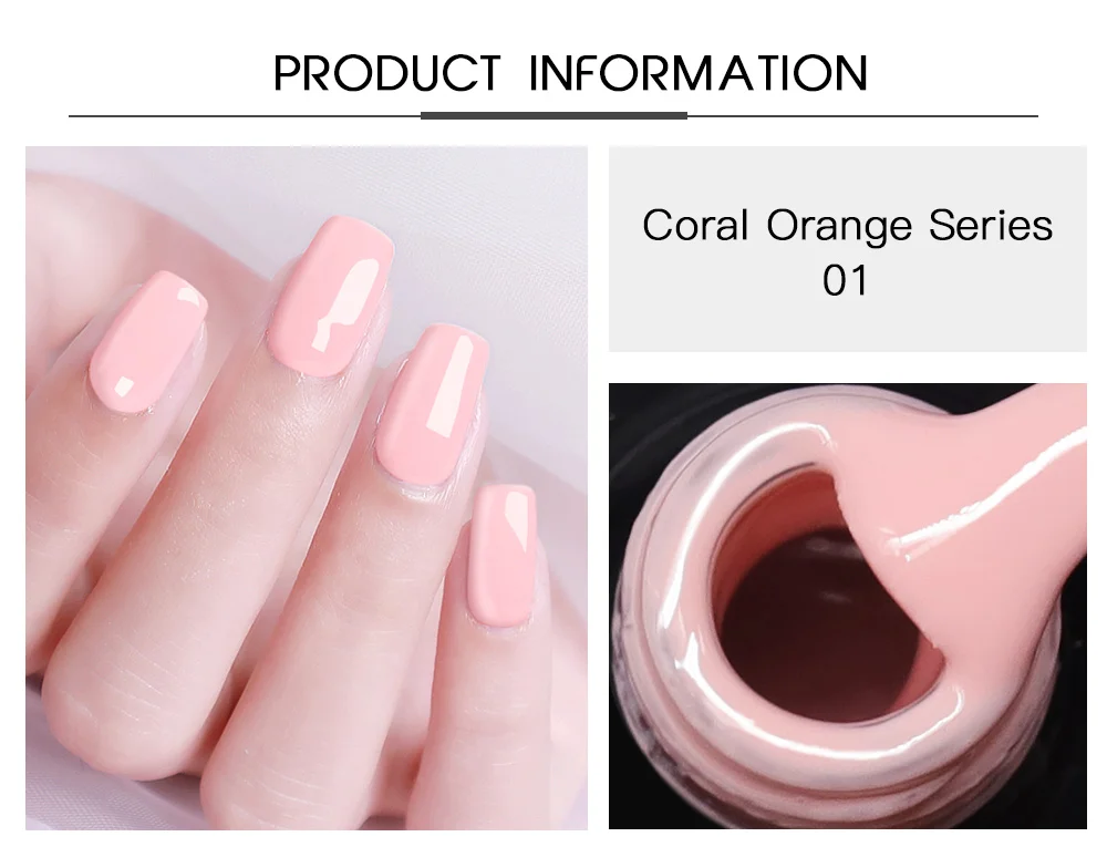 3 шт. ibdgel Soak off Гель-лак для ногтей коралловый оранжевый цвет серия УФ светодиодный Гель-лак для ногтей