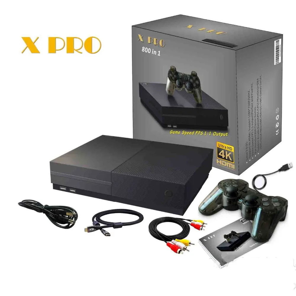 5 шт. X Pro 4K HDMI выход Ретро семейный ТВ игровой плеер встроенный в 800 классические игры 64 бит видео игровая консоль для PS1/CPS/GBC/SMS
