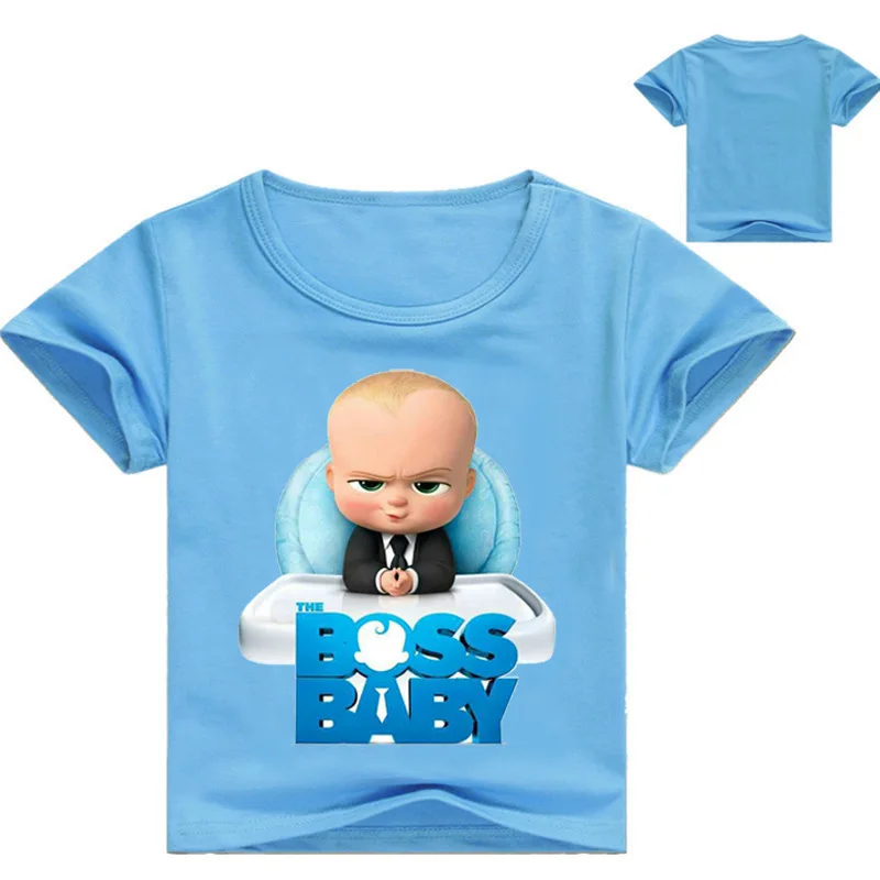 Z& Y/ летние футболки с надписью «The Boss» для детей 2-16 лет, рубашка для девочек-подростков, детские футболки с короткими рукавами, рубашки для маленьких мальчиков, одежда