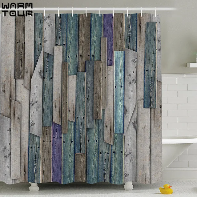 WARM TOUR Shower Curtain Old Bronze Wooden Garage Door Vintage Rustic American Country Style WARM TOUR Shower Curtain Old Bronze Wooden Garage Door Vintage Rustic American Country Style