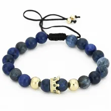 FAITHEASY натуральный старый волк бусина в полоску an Crown Запчасти человек сплести бусы браслет