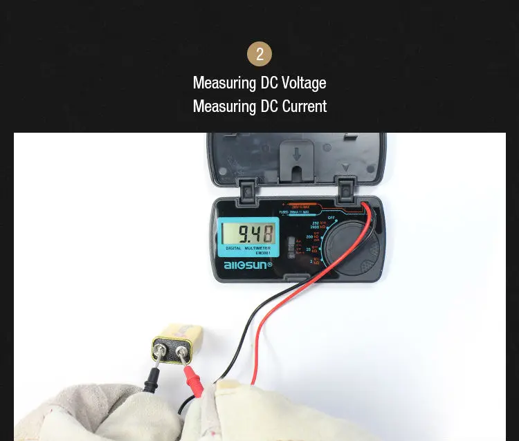 Digital Multimeter 3 1/2 1999t AC/DC Ammeter Voltmeter High-Definition LCD Digital Display Screen voltage Meter All-Sun EM3081