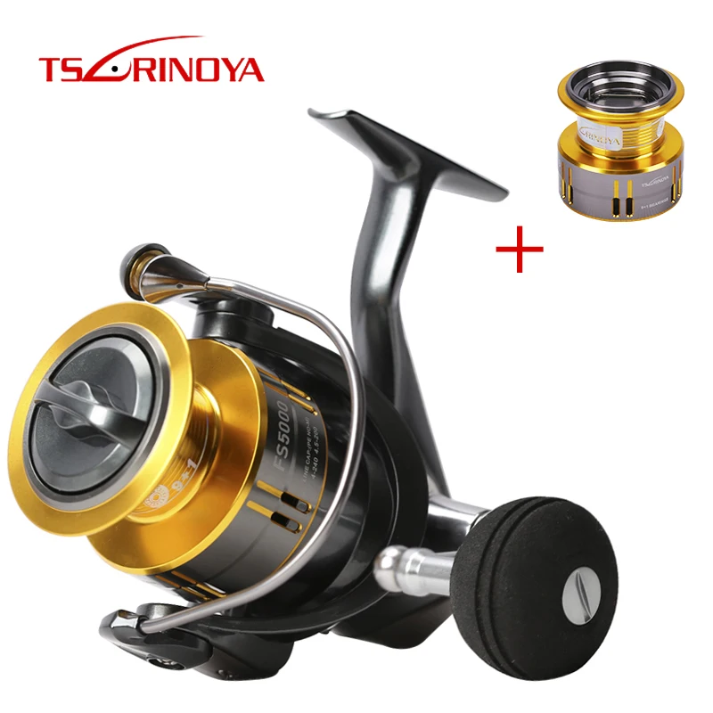 

TSURINOYA FS 4000 5000 Spinning Fishing Reel With Spare Spool 9+1BB MAX Drag 11KG Saltwater Fishing Lure Reel Wheel JIG Reel