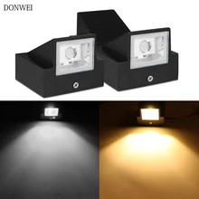 6 Вт Mordern Светодиодный Уличный настенный светильник с двойной головкой, геометрический водонепроницаемый IP65 Настенный светильник бра для зала спальни крыльцо садовый настенный фонарь