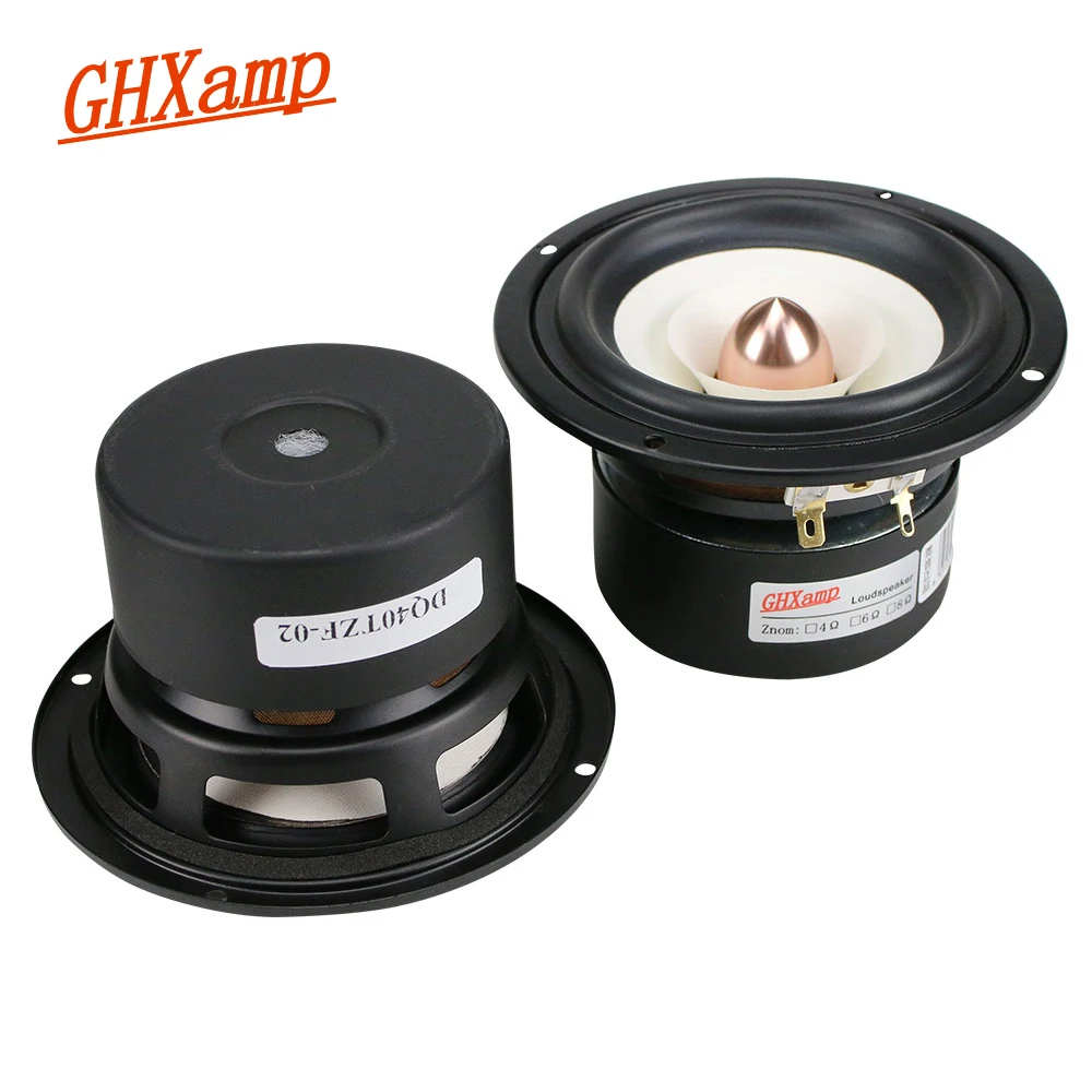 Динамик пуля 4 дюймовый Высокочастотный динамик Средний НЧ Rubber Hifi для домашнего