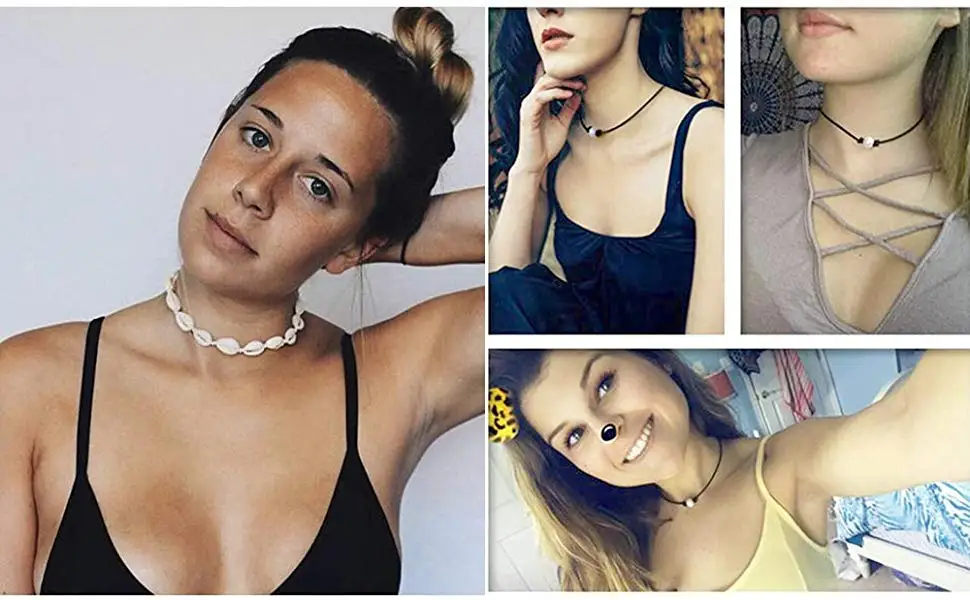 shell choker necklace pearl choker necklace