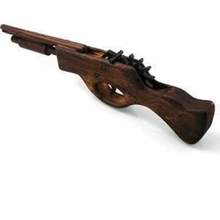 Hot Sale Toy Guns 2016 Wooden Toy Gun Rubber Band Bullet Guns Weapon Large Double Barreled