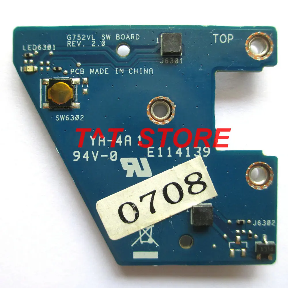 

original brand G752VL SW BOARD for ASUS ROG G752VL G752VS G752VY G752VT G752VM Switch POWER Button Board test well free shipping