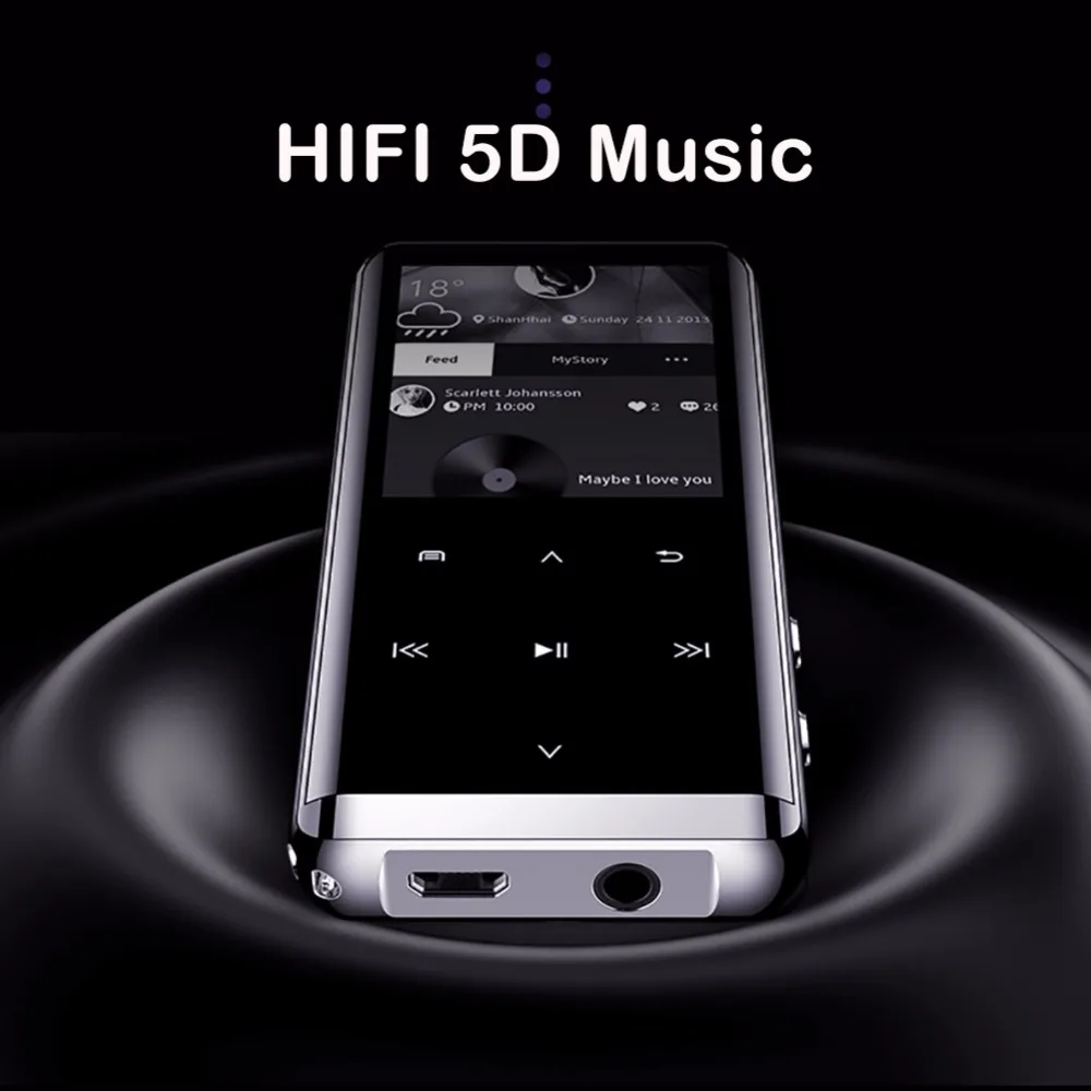 HIFI 5D MP3 музыкальный плеер Диктофон OTG MP3-плеер Bluetooth 4,2 сенсорный экран 1,8 дюймов Мини Портативный MP3-плеер 8 Гб