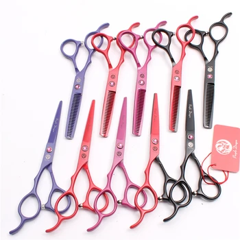 

Left-Hand 5.5" 16cm Purple Dragon Hairdressing Scissors Regular Scissors Thinning Shears Professional Human Hair Scissors Z8001