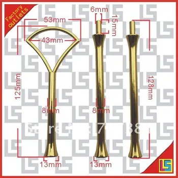 

gold finish cake stand fittings / cake stand plate rods with Fan design 100sets/bag