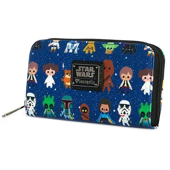 

2020 Star Wars Women Wallet Baby All Over Print Zip Around Wallet Cartoon Purse Mandalorian Green Bi-Fold Wallet Star Wars Bag