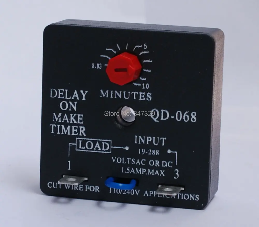 Time Delay Relay QD068 Delay On Make Timer with 0.0310Minutes Adjustable Delay, Universal 19