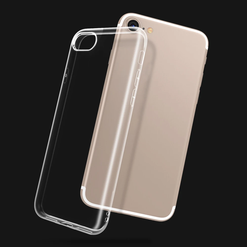 Для iPhone X XR XS Max Мягкий ТПУ чехол для телефона прозрачный силиконовый ультра тонкий корпус для 6 7 8 Plus прозрачный защитный чехол на заднюю панель s