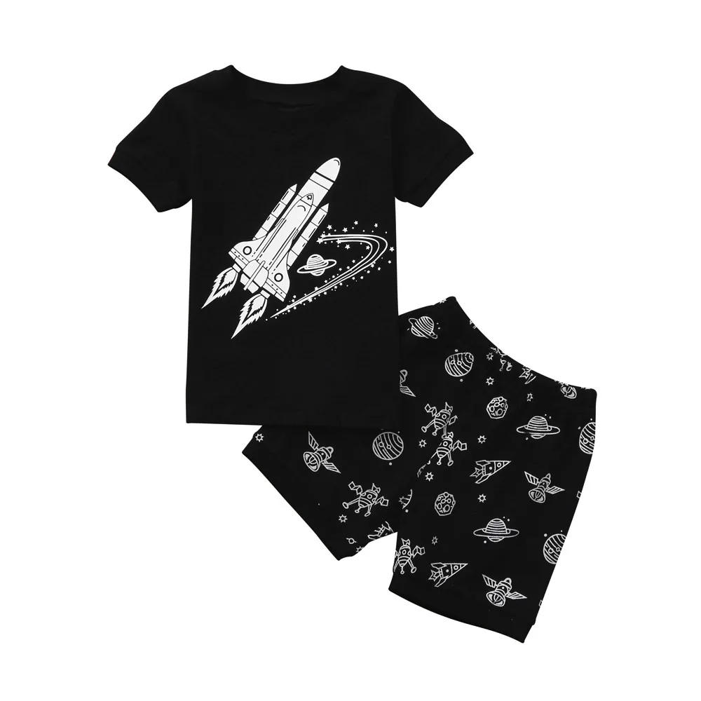 

Baby Boys Clothes Sets Summer Cotton Children Clothing Sets For Kids Cartoon T Shirt Dinosaur Pants roupa de bebe Outfits L0530