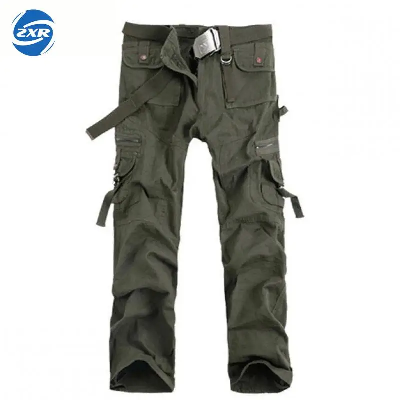 

Zuoxiangru Cargo Hiking Pants Army Military Fans Men's Cotton Army Green Camouflage Army Outdoor Tactical Pants No Belt