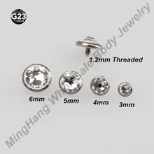 20 шт./лот, плоский CZ Титан, G23, микро Кожный Якорь(3 мм, 4 мм, 5 мм, 6 мм), пирсинг для кожи, пирсинг для дайвера, ювелирные изделия