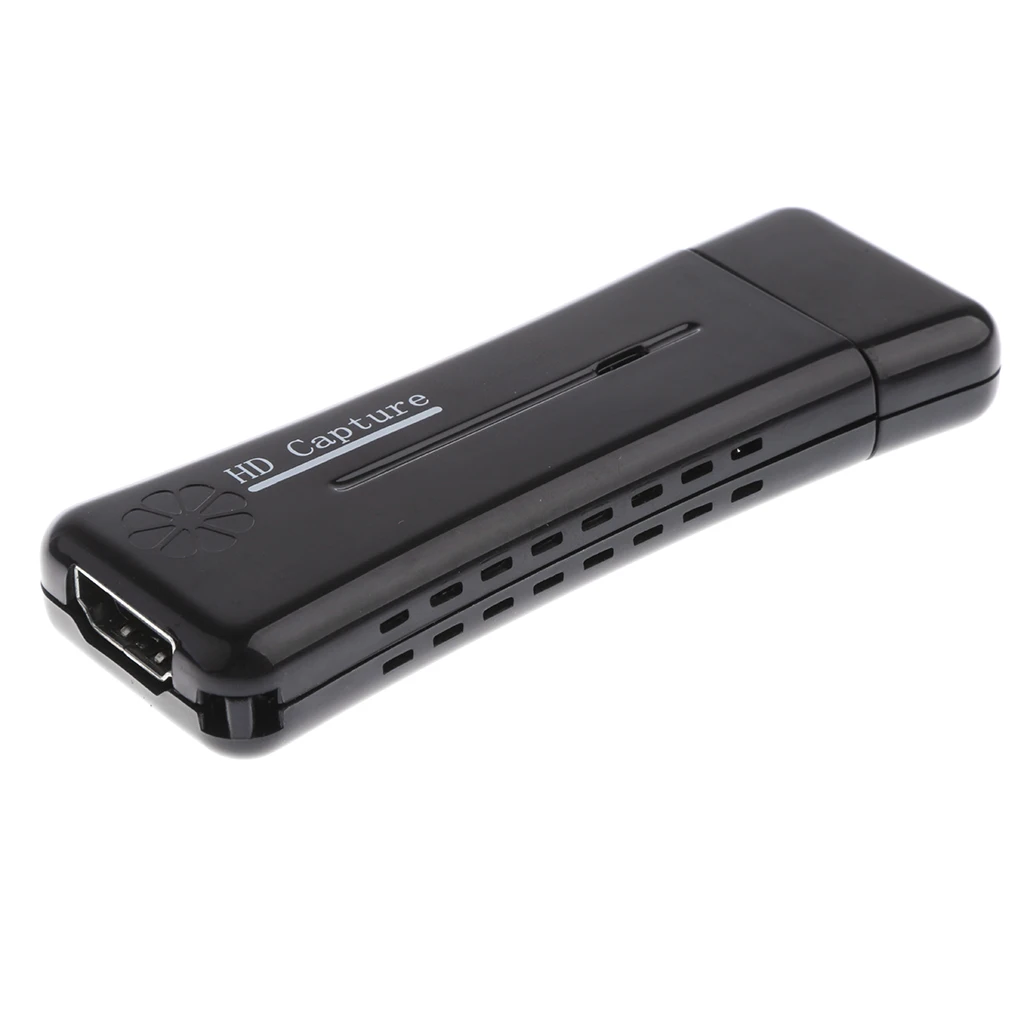 Black 1080P USB2.0 HDMI Video Capture Card   1 Way HDMI Mini Video Capture Card for PC Computer Windows 7 8 10