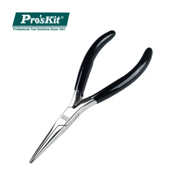 

Pro'sKit 1PK-26 Stainless Steel Mirror Steel Without Teeth Long Nose Pliers Cable Cutter Precision Antiskid Needle Nose Pliers
