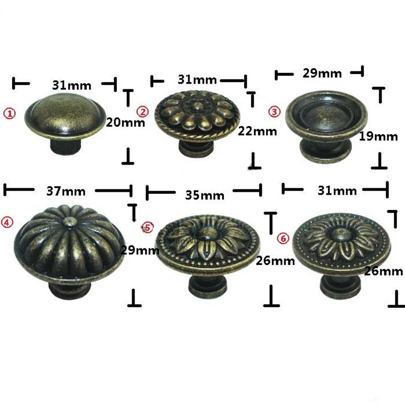 Bulk Vintage Furniture Handle Flower Knobs And Handles Door Handle Cupboard Drawer Kitchen Pull Knob Furniture Hardware 20pcs Pull Knob Flower Knobsfurniture Hardware Aliexpress