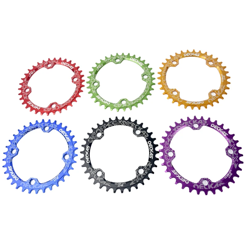 

DECKAS Round Shape Narrow Wide 32T/34T/36T 104BCD MTB Chainring Bicycle Chainwheel Bike Circle Crankset Single Plate