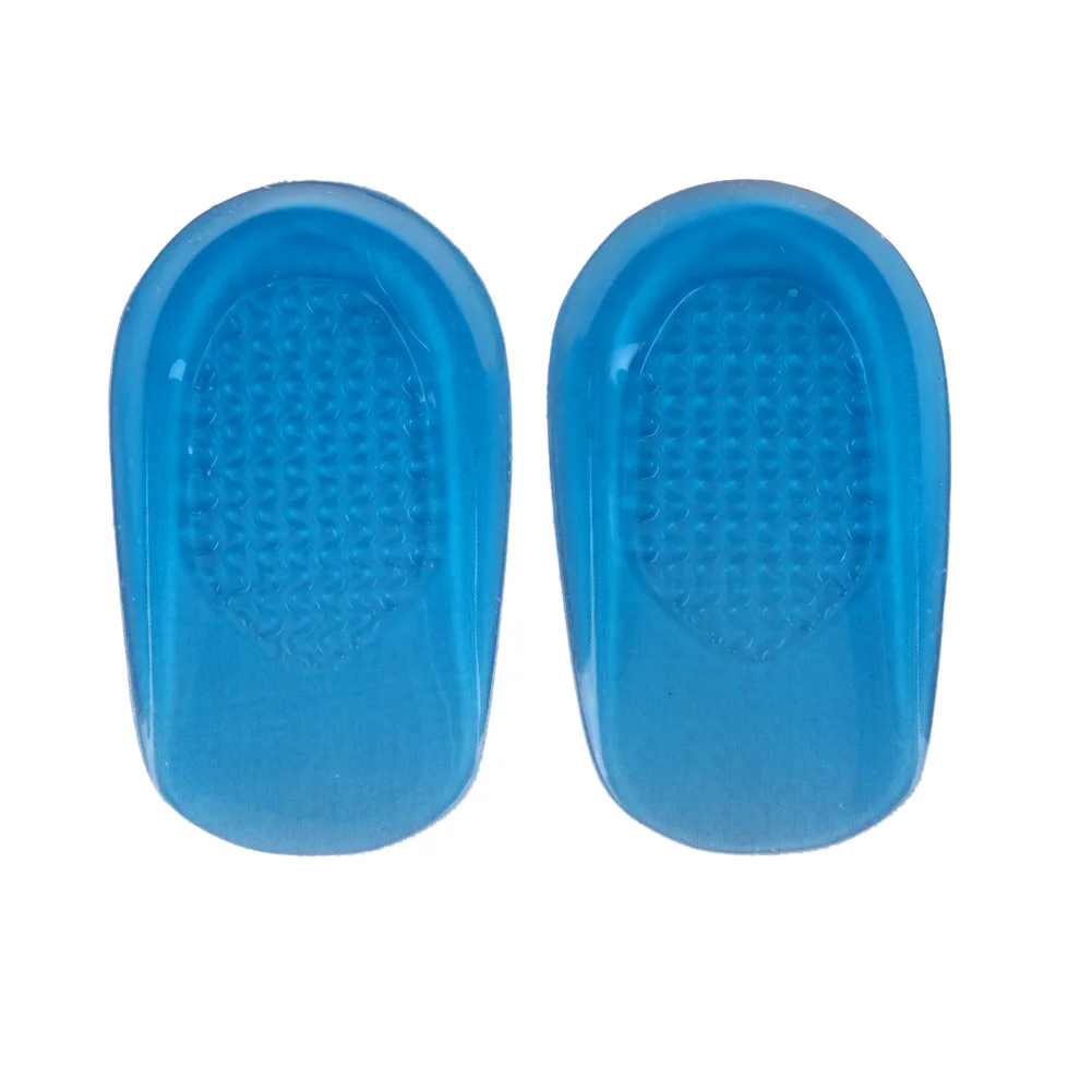 

1 Pair Heel Cushion Insoles Shock Absorption Foot Pain Protectors Support Heel Elastic Half Insole Shoe Pad Silicone Insole