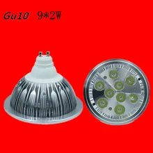 20 шт./лот 9X2 Вт G53 GU10 ES111 QR111 AR111 светодиодный лампы 18 Вт прожекторы теплый белый /Природа белый/холодный белый Вход DC12V