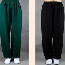 Унисекс, серые/черные/белые хлопковые и льняные спортивные брюки для занятий боевыми искусствами, брюки taiji kung fu, брюки tai chi