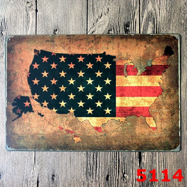 USA National Flag Vintage Home Decor Tin Sign Coffee Shop Wall Decor ... USA National Flag Vintage Home Decor Tin Sign Coffee Shop Wall Decor ...