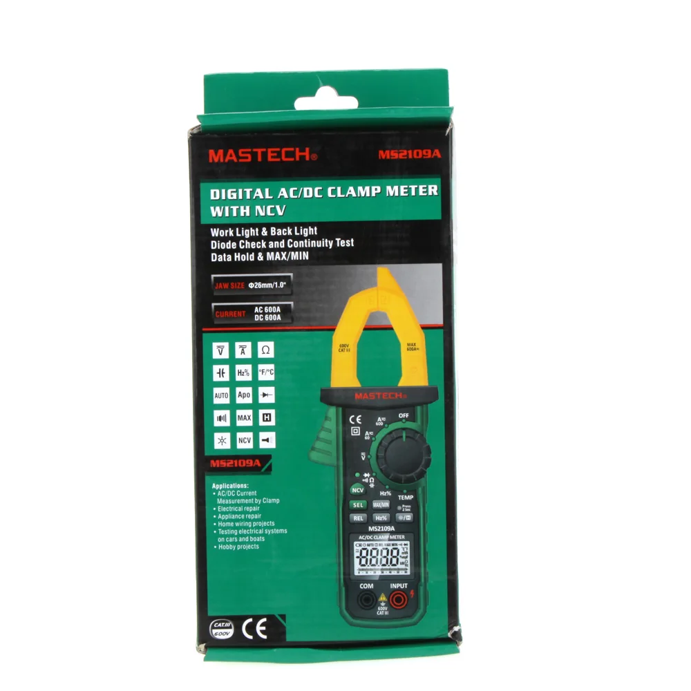 MS2109A Clamp Meter multímetro pinza amperimetrica digital data show amperimetro medidor de capacitancia multimetro pinza de corriente MS2109A Clamp Meter multímetro pinza amperimetrica digital data show amperimetro medidor de capacitancia multimetro pinza de corriente