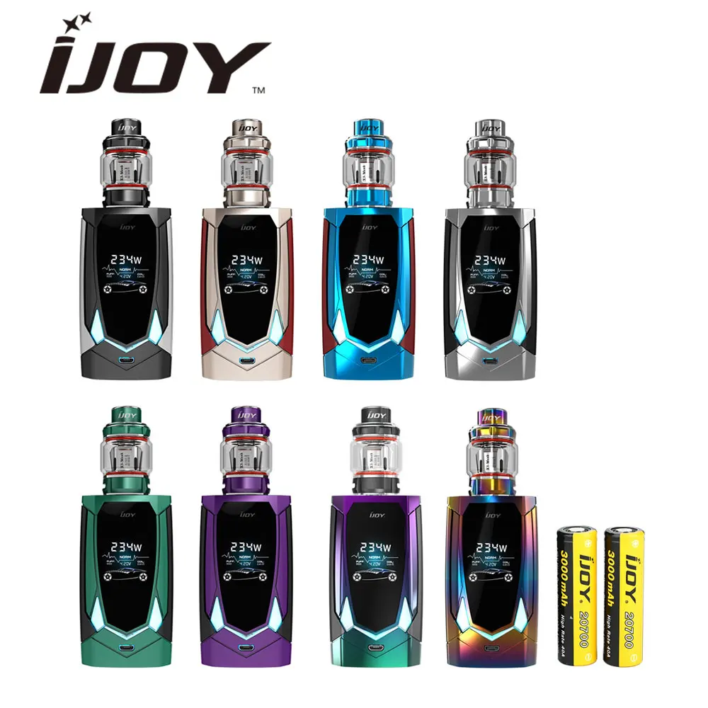 

Original IJOY Avenger 270 234W English Voice Control TC Kit with 6000mAh Battery & 2ml/3.2ml Avenger Tank E-cig Vape Avenger Kit