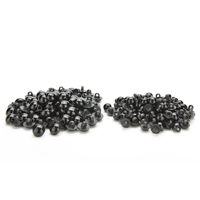 

100pcs/lot Black Buttons Round Mushroom Domed Sewing Shank DIY Eyeball Animal Ball Toy Eyes Accessories 9mm/11mm