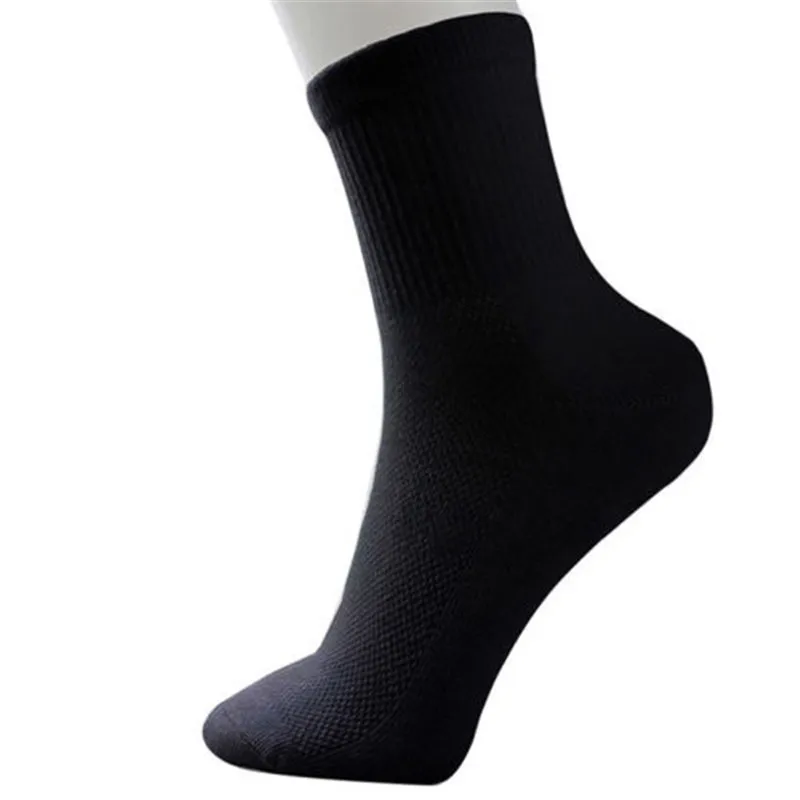 

5 Pairs Men Work Socks Casual Solid Soft Warm Winter Boot Welly Elasticity and Comfortable One Size Cotton Blend 3 Colors