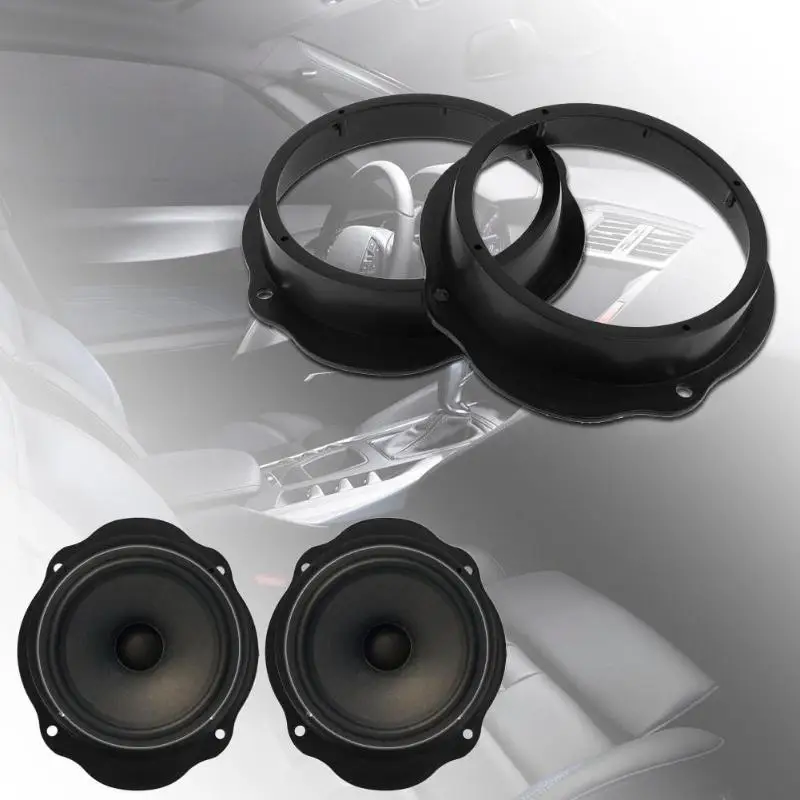 2pcs 6.5in Car Front Door Speaker Spacer Ring Adapter Plates for Car Styling Mounting Bracket Spacer Ring