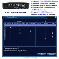 Mini CCTV DVR 4 kanał 8 kanał 1080N AHD DVR cyfrowy rejestrator wideo 5 w 1 hybrydowy DVR 1080P NVR nadzoru bezpieczeństwa P2P 2