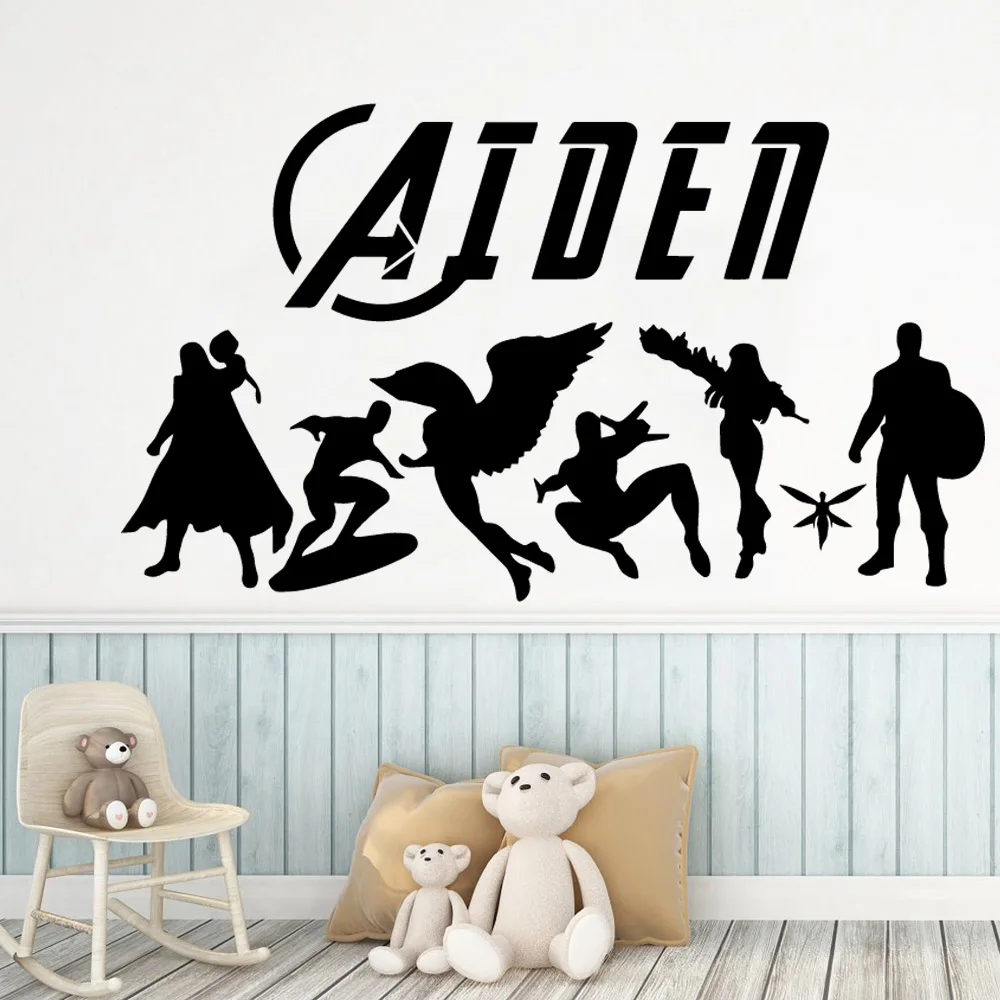

Classic The Avengers Wall Art Decal Decoration Fashion Sticker vinyl Stickers Diy Home Decoration Accessories Kids Room Mural