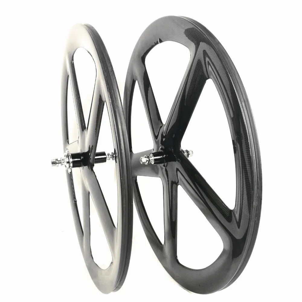 carbon 5 spokes wheels Carbon 5 Spokes Clincher/Tubular Wheels Five-spoke carbon wheelset for Track/ Road Bike UD/3K matte