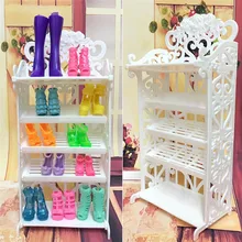 Новинка, 1 шт., высокое качество, милые, красивые, белые, ручная работа, конбиновые пластиковые стойки для обуви, портативные полки для куклы#289035