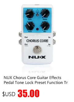 NUX OD-3 Overdrive педаль эффектов для электрогитары Ture Bypass Green Высококачественная гитарная педаль эффектов