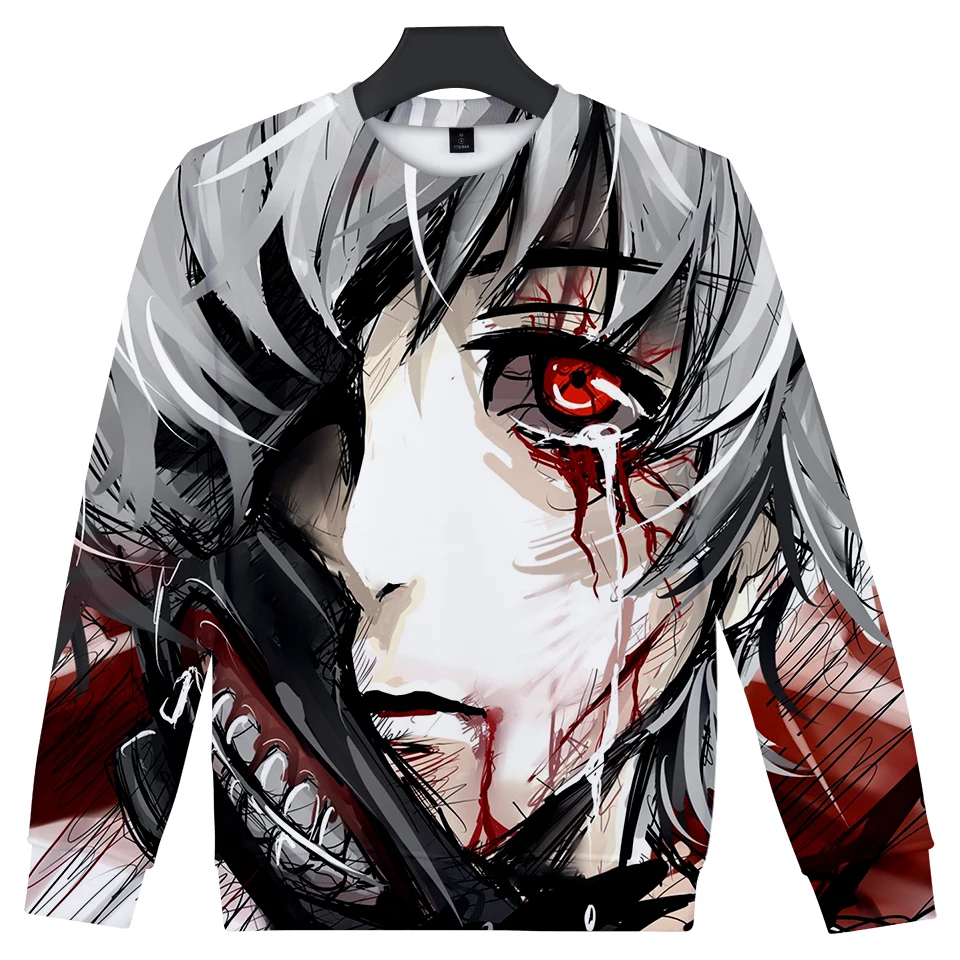 Tokyo ghoul/Популярная Повседневная футболка с длинными рукавами в стиле унисекс