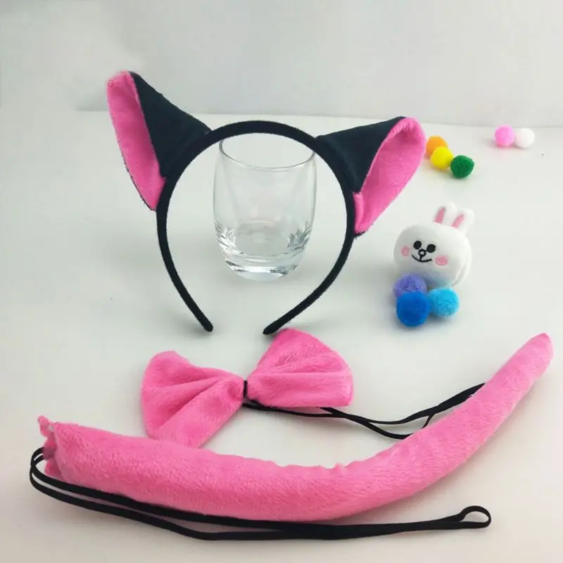 

Kids Halloween Prom Hair Accessories Cartoon Fox Shape Headband Children Performance Dress Up Role Playing Props Set