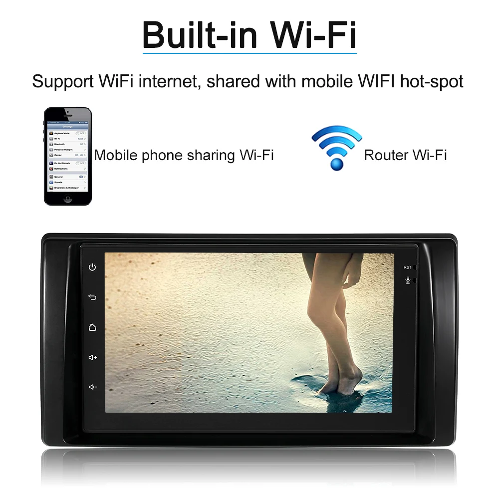 Perfect 2 Din Car Stereo Radio Player 7 Inch Autoradio Multimedia Player WiFi GPS Navigation for Toyota Camry 2002-2006 American Version 4