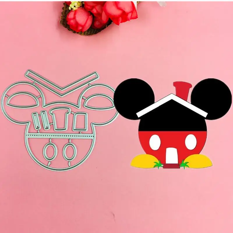

Mickey Minnie Frame gate House Metal Cut Dies Stencils for Scrapbooking Stamp/photo album Decorative Embossing DIY Paper Cards