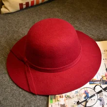 TDX C23 Лидер продаж года детская одежда для девочек на осень и зиму волны купол наряд для родителей и ребенка с большими полями шерстяная шапка для маленьких девочек шляпа