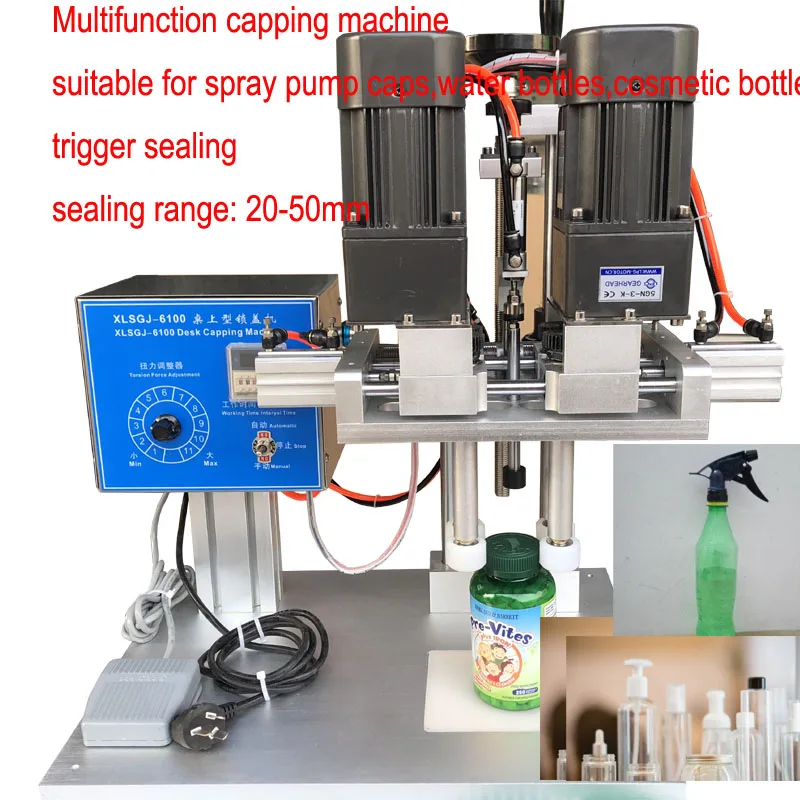 

Destop Semi-automatic Cosmetic bottles Sealing Machine Spray Pump Trigger Essencial Oil Drop Cap capping machine