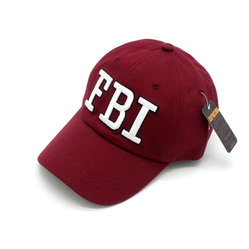 Glaedwine бренд высокое качество FBI бейсболки регулируемый, для спорта на открытом воздухе скалолазание путешествия snapback Головные уборы для мужчин и женщин папа шляпа - Цвет: Бургундия