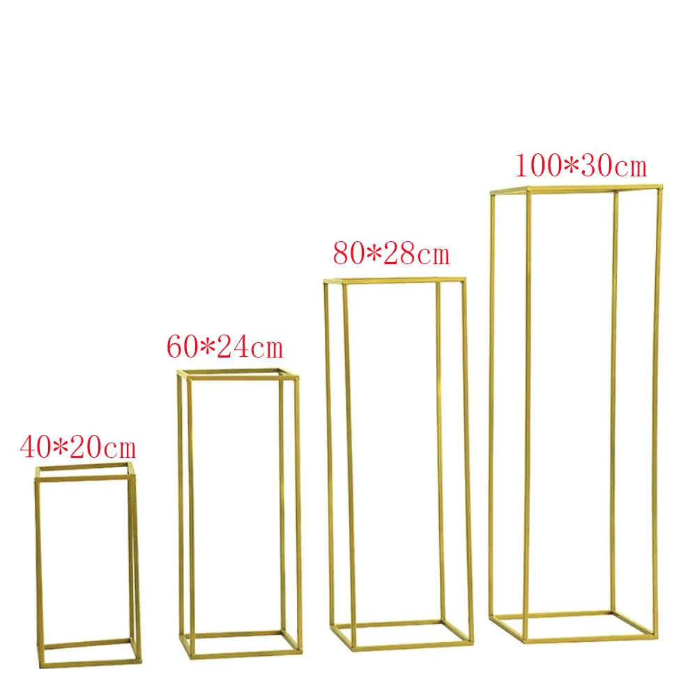 10 шт. напольные вазы Золотая Цветочная ваза колонна-подставка металлическая дорожная свинцовая Свадебная Центральная стойка вечерние украшения на Рождество