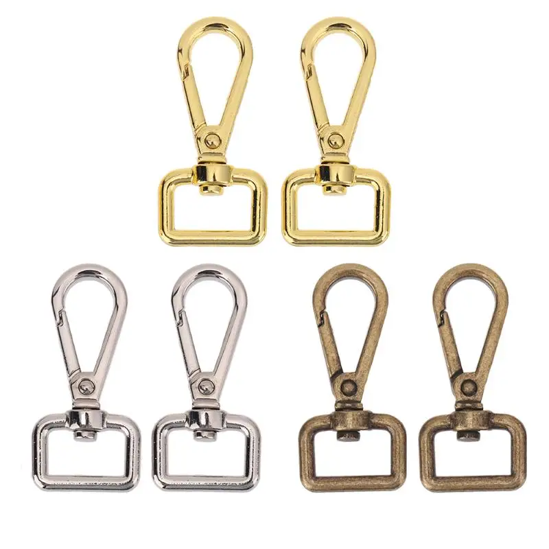 

4pcs 12/15mm Vintage Metal Luggage Bag Buckle Snap Hook Bag Clasp DIY Key Chain Buttons Bag Hanger Gold Silver Bronze